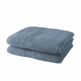 TODAY Lot de 2 Serviettes de Toilette Essential 50 x 90 cm Bleu Denim
