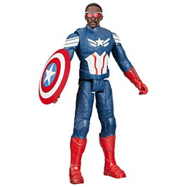 Hasbro - Marvel Avengers - Figurine Titan Hero Series Captain America Sam Wilson - 30 cm - Pour enfants dès 4 ans - F9276