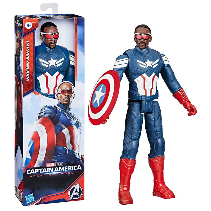 Hasbro - Marvel Avengers - Figurine Titan Hero Series Captain America Sam Wilson - 30 cm - Pour enfants dès 4 ans - F9276