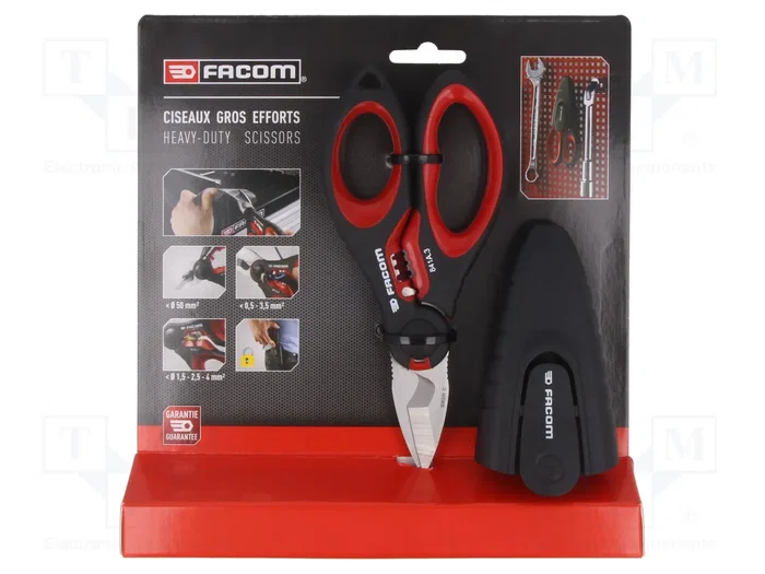 Facom 841A.3PB Ciseaux d'électricien avec housse Facom 841A.3PB Ciseaux d'électricien avec housse