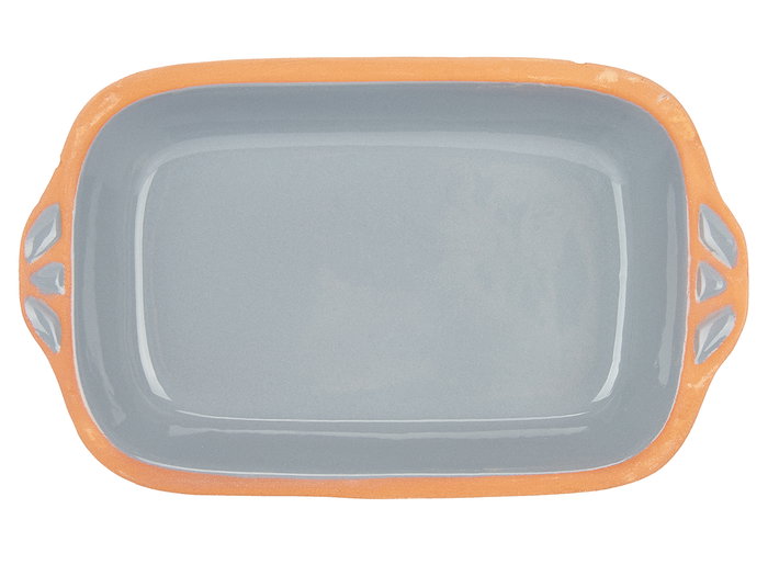 La Dehesa Cazuela en Terre Cuite Rectangulaire avec Anses 23 cm Gris (Set de 8)