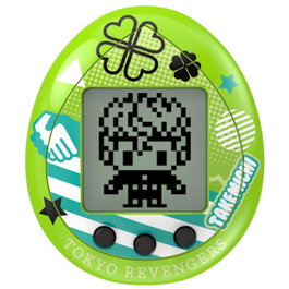 BANDAI - Figura Soporte Tamagotchi Hugmy Tokyo Revengers - Version Takemichi - Figurine Vinyle Souple avec Personnage Détachable et Contenu de Jeu Multi-Langues