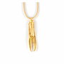 Shabama Collier Tuent Cool Beige avec pendentif langoustine doré