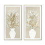 Home ESPRIT Toile Home ESPRIT Blanc Beige Vase Traditionnel 62 x 4,5 x 122 cm (2 Unités)