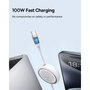 Baseus Free2Draw Câble de Charge Rétractable USB-C vers USB-C 100W 1m Blanc
