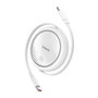 Baseus Free2Draw Câble de Charge Rétractable USB-C vers USB-C 100W 1m Blanc