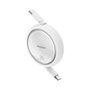 Baseus Free2Draw Câble de Charge Rétractable USB-C vers USB-C 100W 1m Blanc