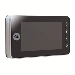 Yale DDV5800 - Judas numérique de sécurité avec enregistreur photo/vidéo, sonnette intégrée, écran LCD 4,3", angle de vue 110°, détection de mouvement, noir, diamètre 14mm