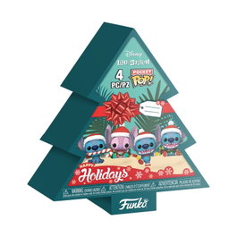 Funko Lilo & Stitch Holiday 2025 Pack de 4 figurines Pocket POP! avec arbre de Noël