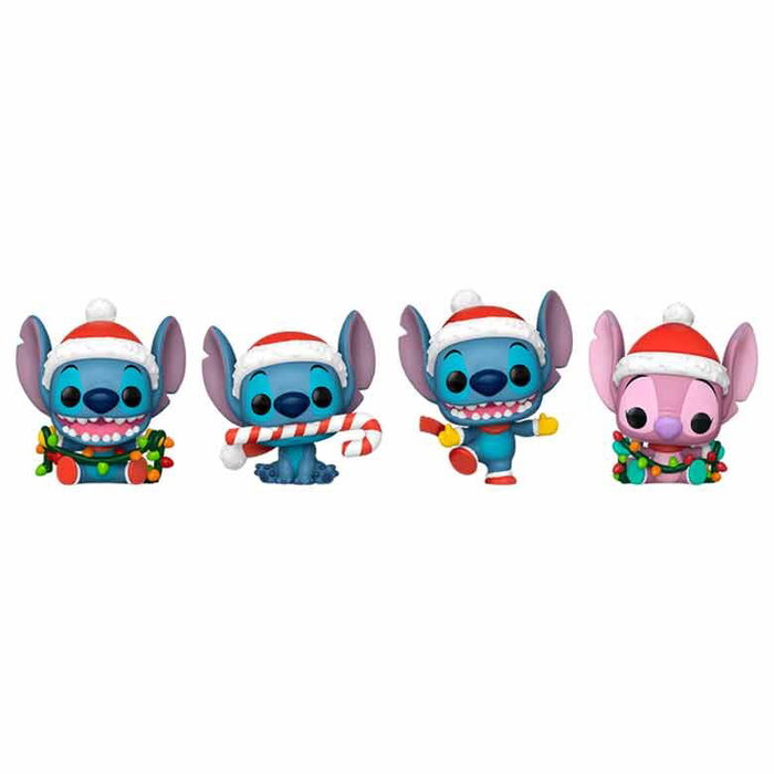 Funko Lilo & Stitch Holiday 2025 Pack de 4 figurines Pocket POP! avec arbre de Noël