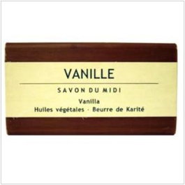 Savon Du Midi Savon Bio à la Vanille en Pastille 100g - Fabriqué avec Huile d'Olive, Karité et Miel