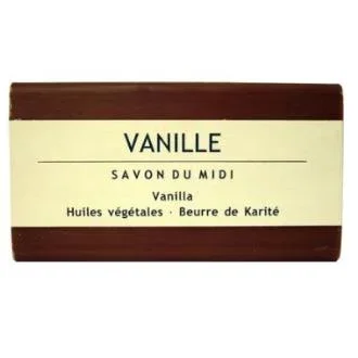 SAVON DU MIDI Savon en pain à la vanille BIO 100g SAVON DU MIDI Savon en pain à la vanille BIO 100g