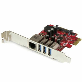 Startech PEXUSB3S3GE Carte réseau Ethernet Gigabit et Hub USB 3.0