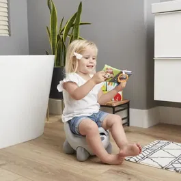 Infantino Pot Koala, Pot de chambre bébé avec dossier confortable, couvercle protecteur et pieds anti-dérapants pour l'apprentissage de la propreté