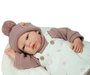 Muñecas Arias - Poupée reborn Yara de 40 cm de couleur rose avec une manta - Version espagnole