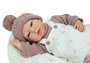 Muñecas Arias - Poupée reborn Yara de 40 cm de couleur rose avec une manta - Version espagnole