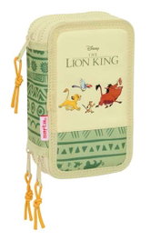 Safta Plumier Triple Mufasa 37 Pièces avec Accessoires de Dessin pour Enfants - Dimensions 12,5 x 19,5 x 5,5 cm