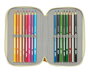 Safta Plumier Triple Mufasa 37 Pièces avec Accessoires de Dessin pour Enfants - Dimensions 12,5 x 19,5 x 5,5 cm