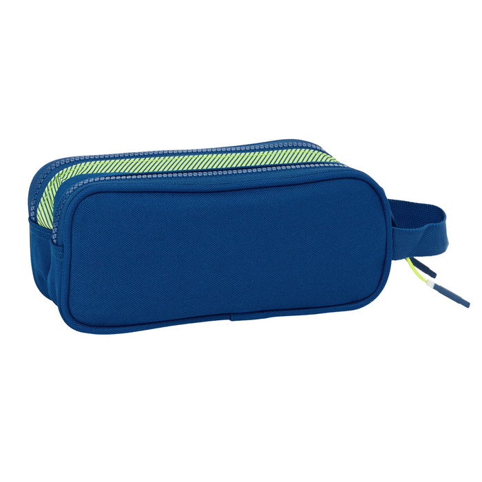 Trousse Fourre-Tout Double Munich North Blue marine 21 x 8 x 6 cm
