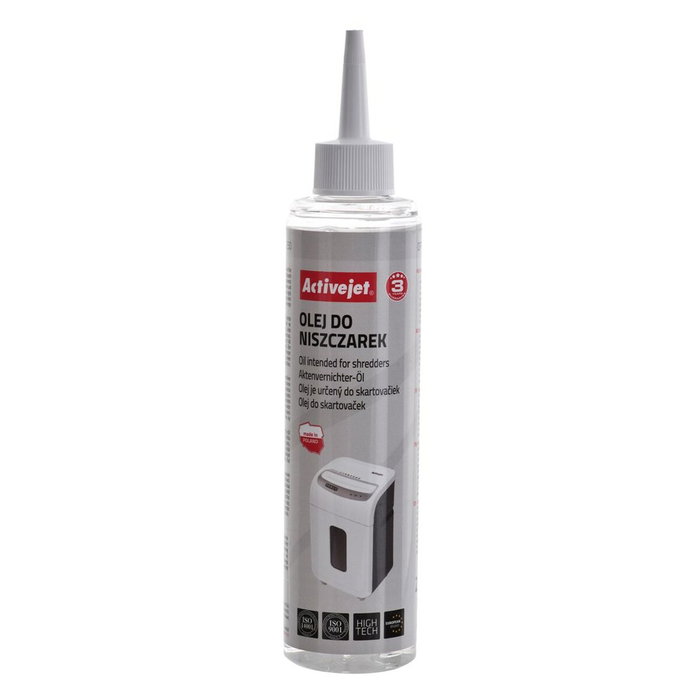 Huile Lubrifiante pour Destructeur de Papier Activejet ASO-250 250 ml Huile Lubrifiante pour Destructeur de Papier Activejet ASO-250 250 ml