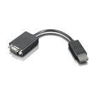 Lenovo Câble Adaptateur DisplayPort vers VGA pour Moniteur, Résolution 1920x1200, Longueur 20 cm, Connectique Mâle DisplayPort et Femelle VGA