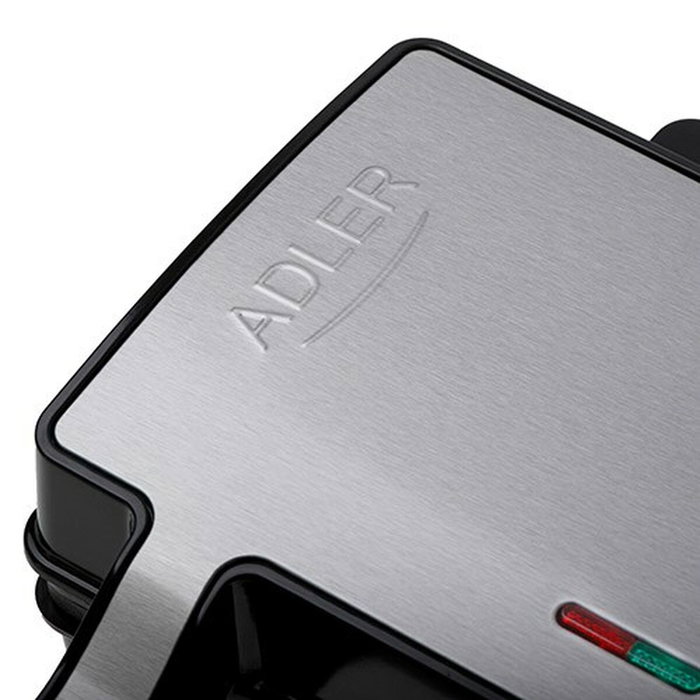 Adler AD 3073 Machine à sandwich et grille-pain Noir Argenté