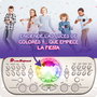 Deqube Clavier électronique avec boule disco et tabouret - 37 touches, 8 instruments, 8 rythmes, apprentissage avec lumières, enregistrement, multilingue
