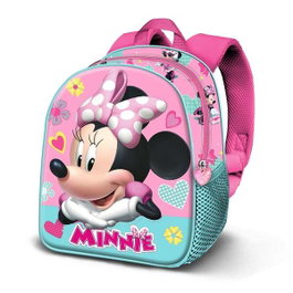 Karactermania Minnie Mochila 3D Elite Charm Sac à dos préscolaire avec compartiment unique, 85% Polyester 15% EVA, 30x25x10 cm, Rose, 36 mois
