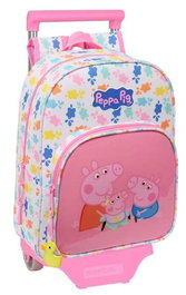 Safta Moch 185+Carro 705 Peppa Pig "Baby Pig" Sac à Dos avec Chariot, 26x34x11 cm, À Partir de 3 Ans