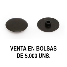 HERRAJES ALK Bouchon embelleur en plastique noir Ø17 mm (Sac de 5000 unités)