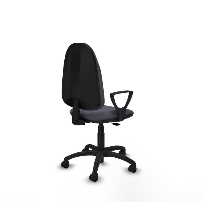 Chaise de bureau Algarra avec mécanisme Contact permanent de base, rembourrée de tissu gris foncé. Équipée d'une base en polyamide noir, d'accoudoirs fixes et de roulettes en nylon de 50 mm. Chaise de bureau Algarra avec mécanisme Contact permanent de base, rembourrée de tissu gris foncé. Équipée d'une base en polyamide noir, d'accoudoirs fixes et de roulettes en nylon de 50 mm.