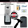 Master Lock Coffre-fort à clés certifié CNPP, format XL, combinaison programmable, construction zinc renforcée, kit de montage inclus, idéal Airbnb, gris et noir