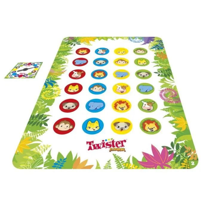 Hasbro Gaming Twister Junior - Jeu de société avec tapis réversible 2-en-1 évolutif pour enfants à partir de 3 ans