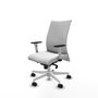Piqueras Y Crespo Chaise de bureau Albacete confidente blanche avec mécanisme synchrone et accoudoirs ByN