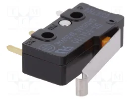 Aratas (Formerly Omron Components) Micro-interrupteur SNAP ACTION SS-5GL13D SPDT ON-(ON) avec levier rouleau