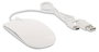 LMP Easy Mouse Souris Optique USB-C & USB-A avec Double Connectique, Capteur IR 1600 dpi, Boîtier Aluminium Argenté, Conception 2 Boutons