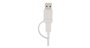 LMP Easy Mouse Souris Optique USB-C & USB-A avec Double Connectique, Capteur IR 1600 dpi, Boîtier Aluminium Argenté, Conception 2 Boutons