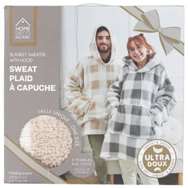 Home Deco Factory Sudadera à capuche à carreaux