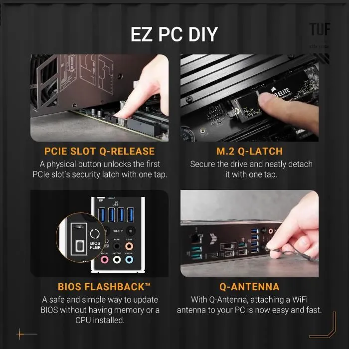 ASUS Carte Mère TUF GAMING X870-PLUS WiFi ASUS Carte Mère TUF GAMING X870-PLUS WiFi