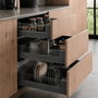ALK System Tiroir QUBE avec côtés en verre - Réf. 1383.287 - Extraction totale, fermeture amortie, hauteur 185 mm, antracite