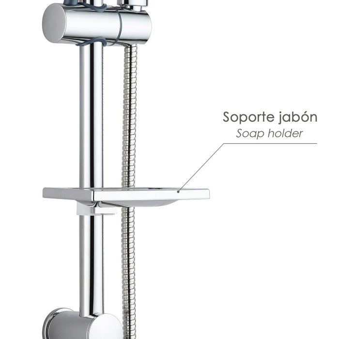 MAURER Pommeau barre flexible 3 positions chromé