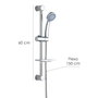 MAURER Pommeau barre flexible 3 positions chromé