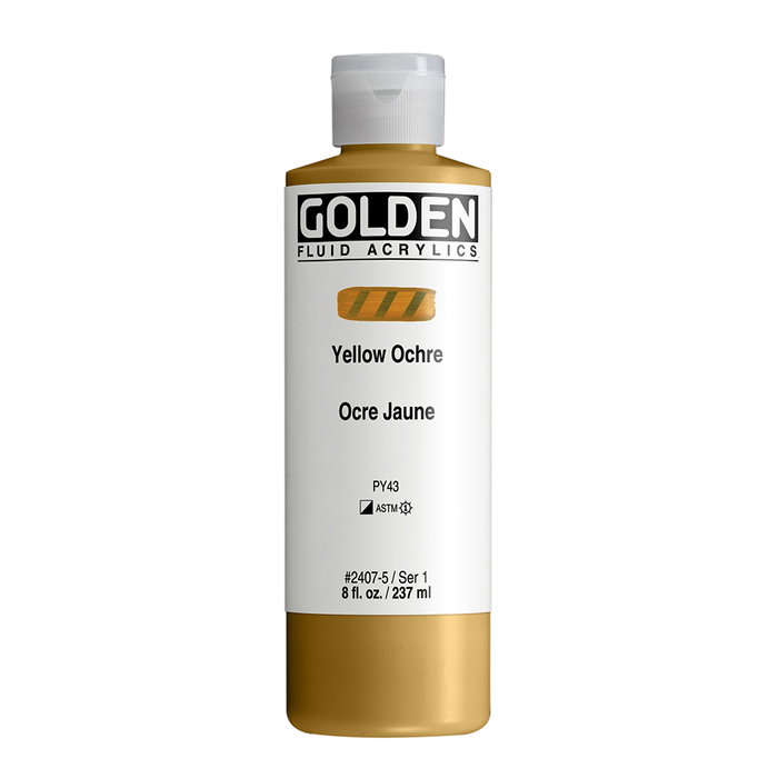 Golden Fluid Acrylics Ocre Jaune 237 ml Golden Fluid Acrylics Ocre Jaune 237 ml