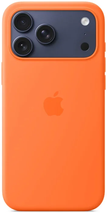 Apple Coque en Silicone avec MagSafe pour iPhone 17 Pro Max - Orange - Protection et Compatibilité Chargement Sans Fil