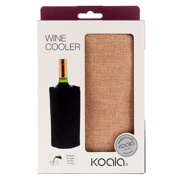 Koala Enfriabotellas de Gel Eco Friendly 40x20 cm Marron Textil