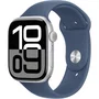 Apple Watch Series 10 GPS + Cellular 46 mm Boîtier en aluminium argenté Bracelet sport denim S/M