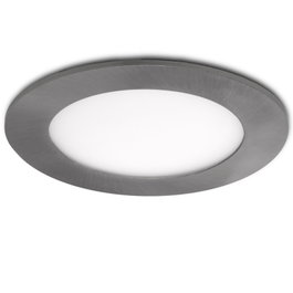 Plaque LED Circulaire 9W 900Lm Nickel Satiné Blanc Froid