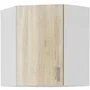 SARA Meuble haut d'angle - Décor chêne Sonoma - L59 x P59 x H71.5 cm