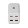 Lindy Chargeur GaN 100W 4 ports USB Type-C et Type-A Blanc