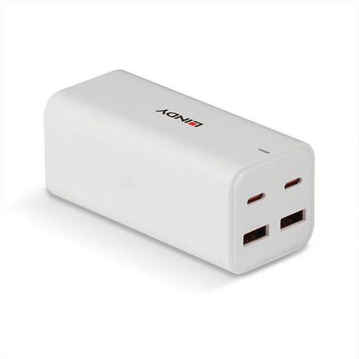 Lindy Chargeur GaN 100W 4 ports USB Type-C et Type-A Blanc Lindy Chargeur GaN 100W 4 ports USB Type-C et Type-A Blanc